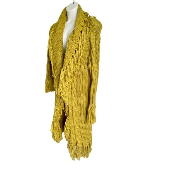 Great Adventure Green Long Maxi Cable Knit Sweater Medium - Picture 4 of 10